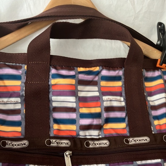 Lesportsac vintage brown travel weekender - Picture 6 of 12
